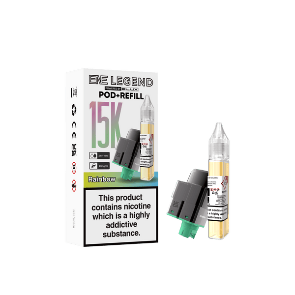 Elux ENE Legend 15k Replacement Pods Pack of 5 - Rainbow - vapeukwholesale