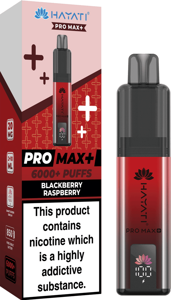 Hayati Pro Max Plus 6000 Vape Box of 5 -Blackberry Raspberry Flavour