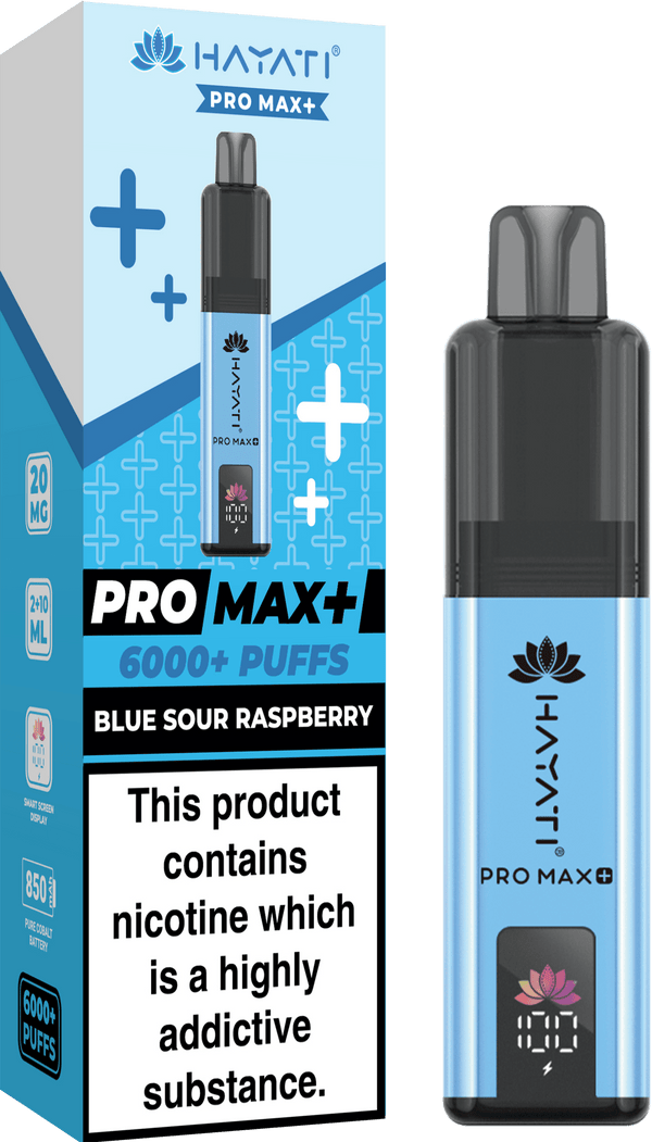 Hayati Pro Max Plus 6000 Vape Box of 5 - Flavour Blue Sour Raspberry 