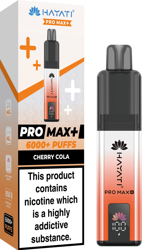 Hayati Pro Max Plus 6000 Vape Box of 5 - Flavour Cherry Cola