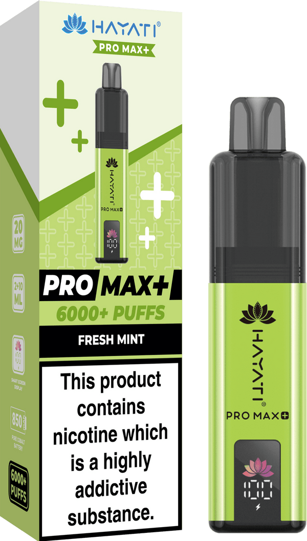 Hayati Pro Max Plus 6000 Vape Box of 5 - Flavour Fresh Mint