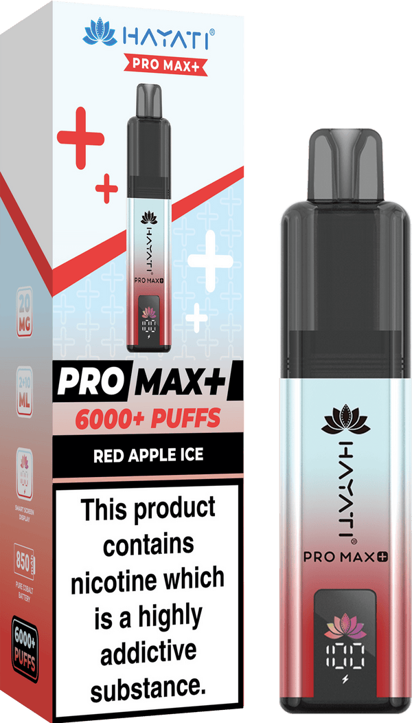 Hayati Pro Max Plus 6000 Vape Box of 5 - Flavour Red Apple Ice