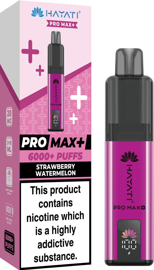 Hayati Pro Max Plus 6000 Vape Box of 5 - Flavour Strawberry Watermelon