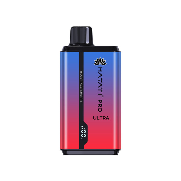 Hayati Pro Max Ultra 15000 Disposable Vape Box of 10 - Blue Razz Cherry Flavour