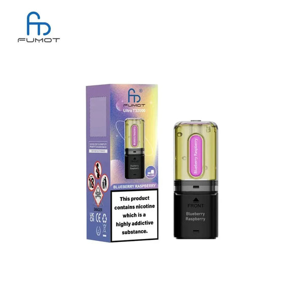 RandM Fumot T32000 Ultra Replacement Pods Box of 5 - Blueberry Raspberry - vapeukwholesale
