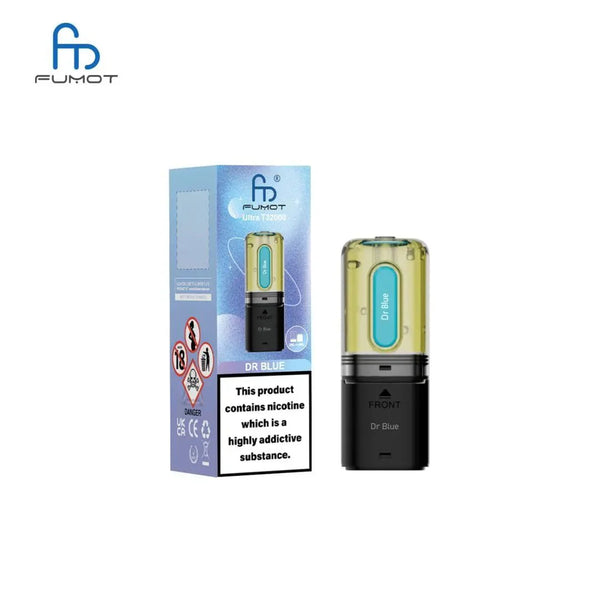 RandM Fumot T32000 Ultra Replacement Pods Box of 5 - Dr Blue - vapeukwholesale