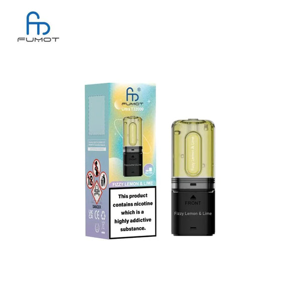 RandM Fumot T32000 Ultra Replacement Pods Box of 5 - Fizzy Lemon & Lime - vapeukwholesale