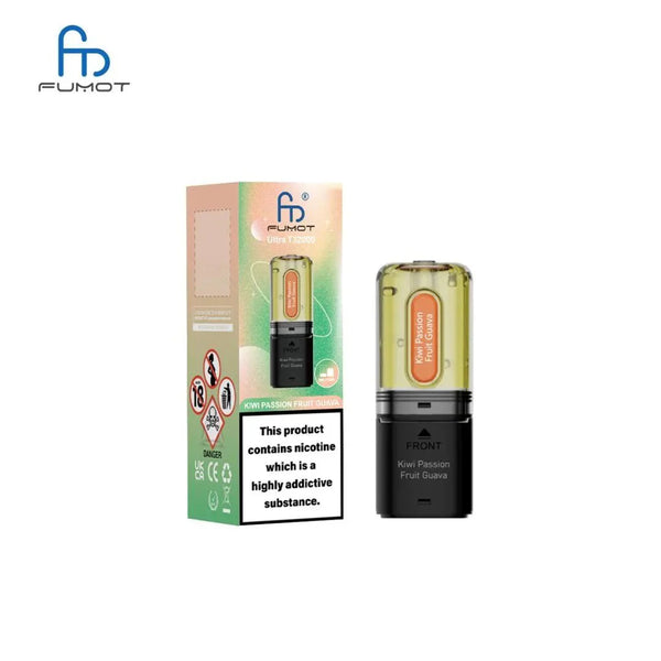 RandM Fumot T32000 Ultra Replacement Pods Box of 5 - Kiwi Passionfruit Guava - vapeukwholesale
