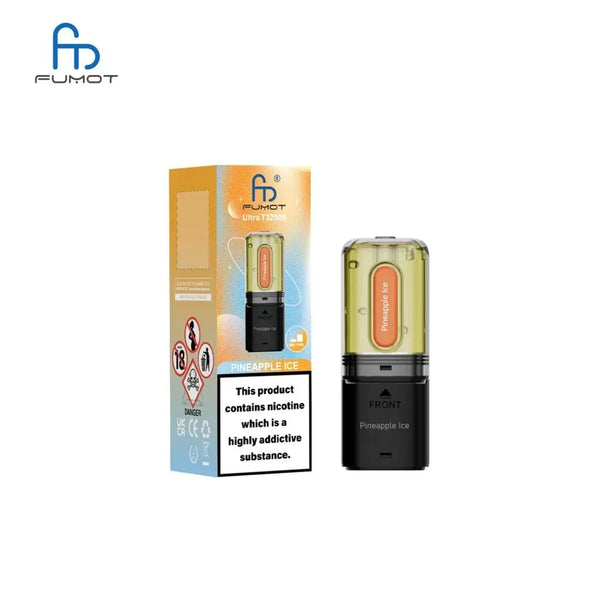 RandM Fumot T32000 Ultra Replacement Pods Box of 5 - Pineapple Ice - vapeukwholesale