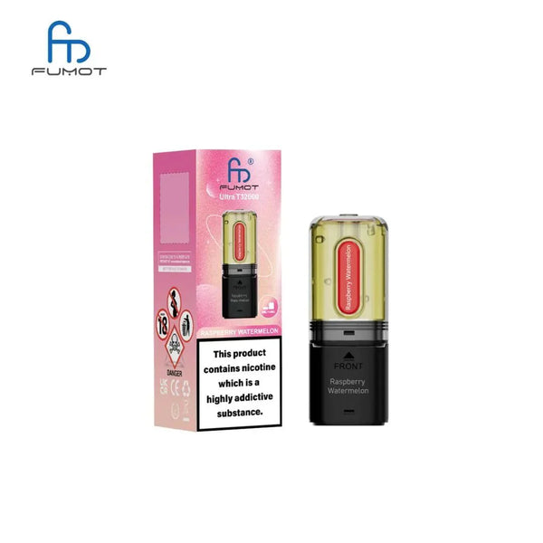 RandM Fumot T32000 Ultra Replacement Pods Box of 5 - Raspberry Watermelon - vapeukwholesale