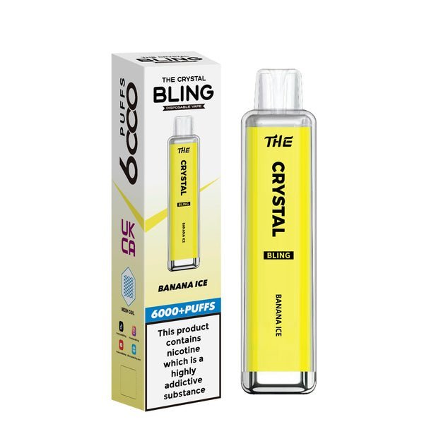 The Crystal Bling 6000 Prefilled Pod Vape - Box of 10 Strawberry Mojitio ( £19.99 )