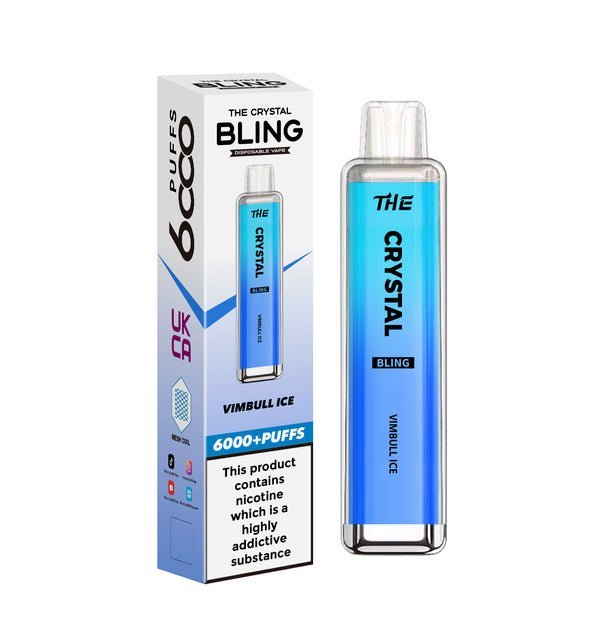 The Crystal Bling 6000 Prefilled Pod Vape - Box of 10 Strawberry Mojitio ( £19.99 )
